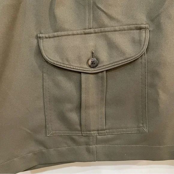 Haggar brand green plus size shorts 100% polyester flat front size 50 - Picture 2 of 6